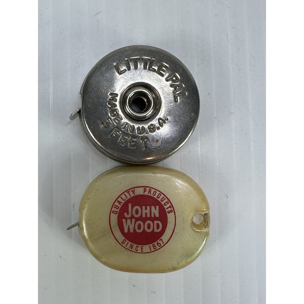 Vintage Little Pal 3FT & John Wood Quality Products Since‎ 1877 Tape Measure USA